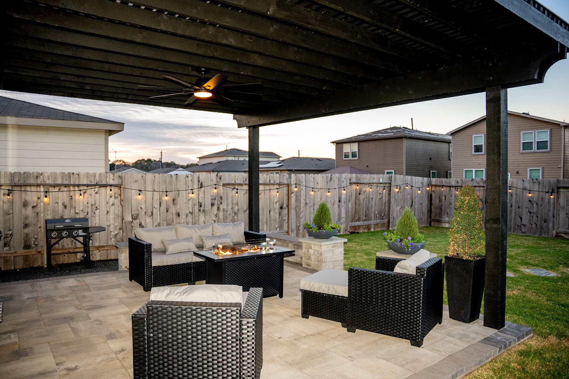 Outdoor Kitchens installation example 3 by Greystone Landscapes in Houston, TX