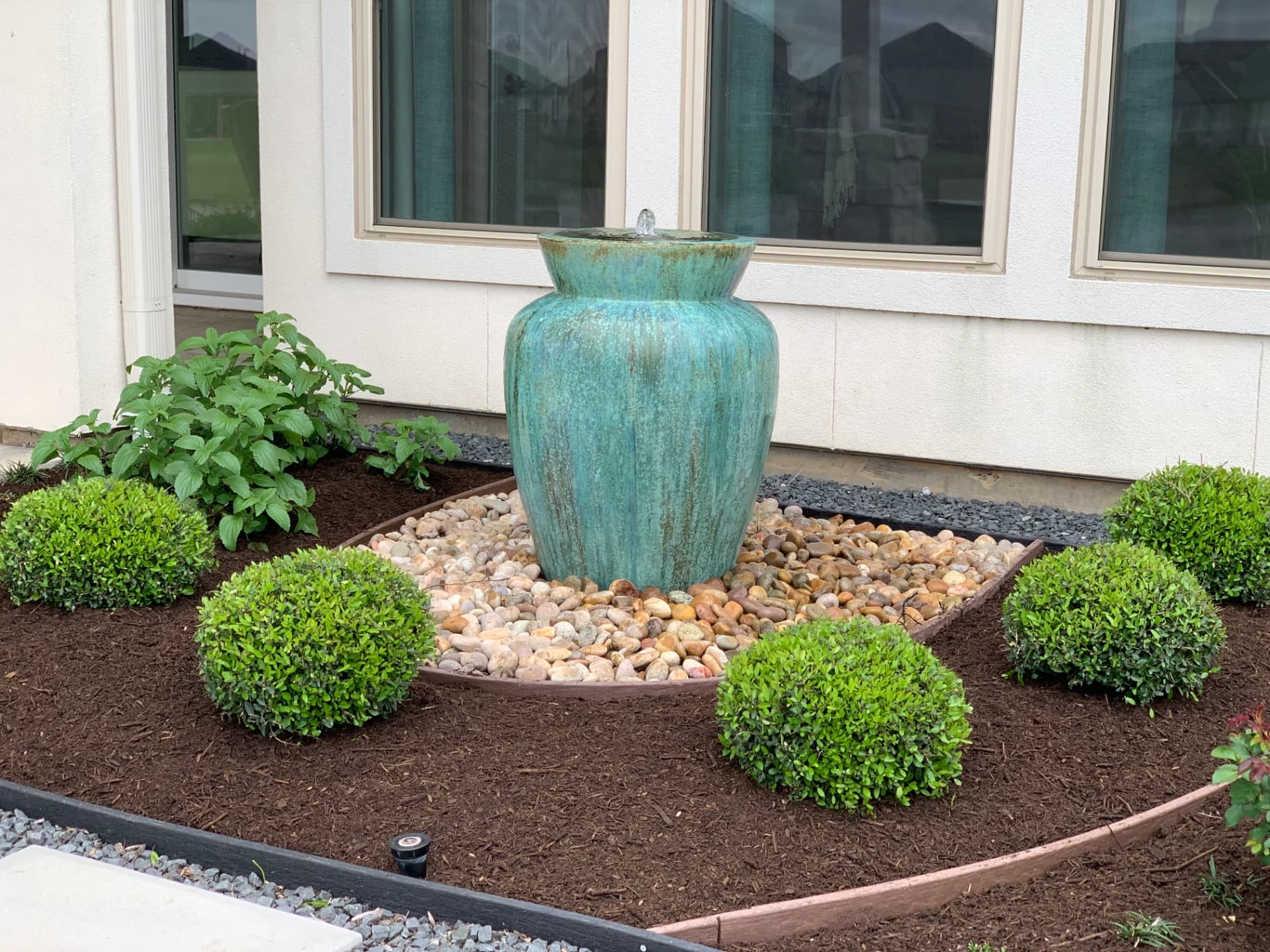 Water Features installation example 2 by Greystone Landscapes in Houston, TX
