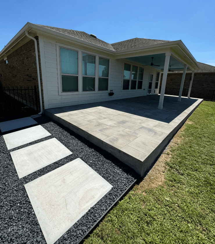 Paver Patios by Greystone Landscapes in Houston, TX