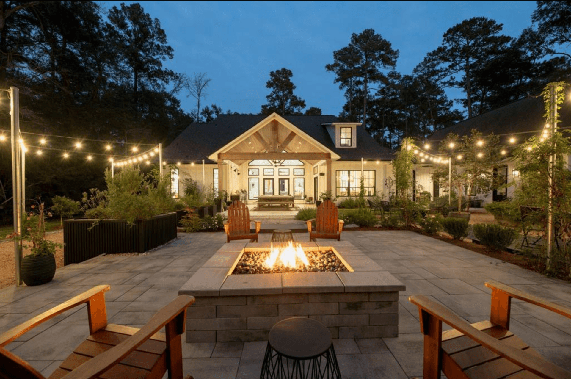 Fire Pits installation example 2 by Greystone Landscapes in Houston, TX